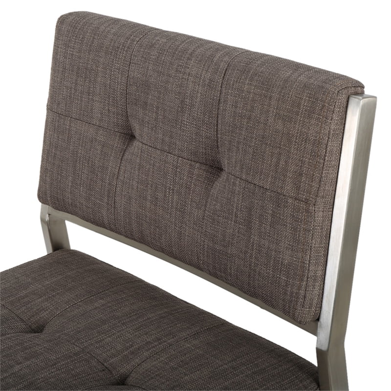 Light Grey Fabric Barstools Set of 2 A570268