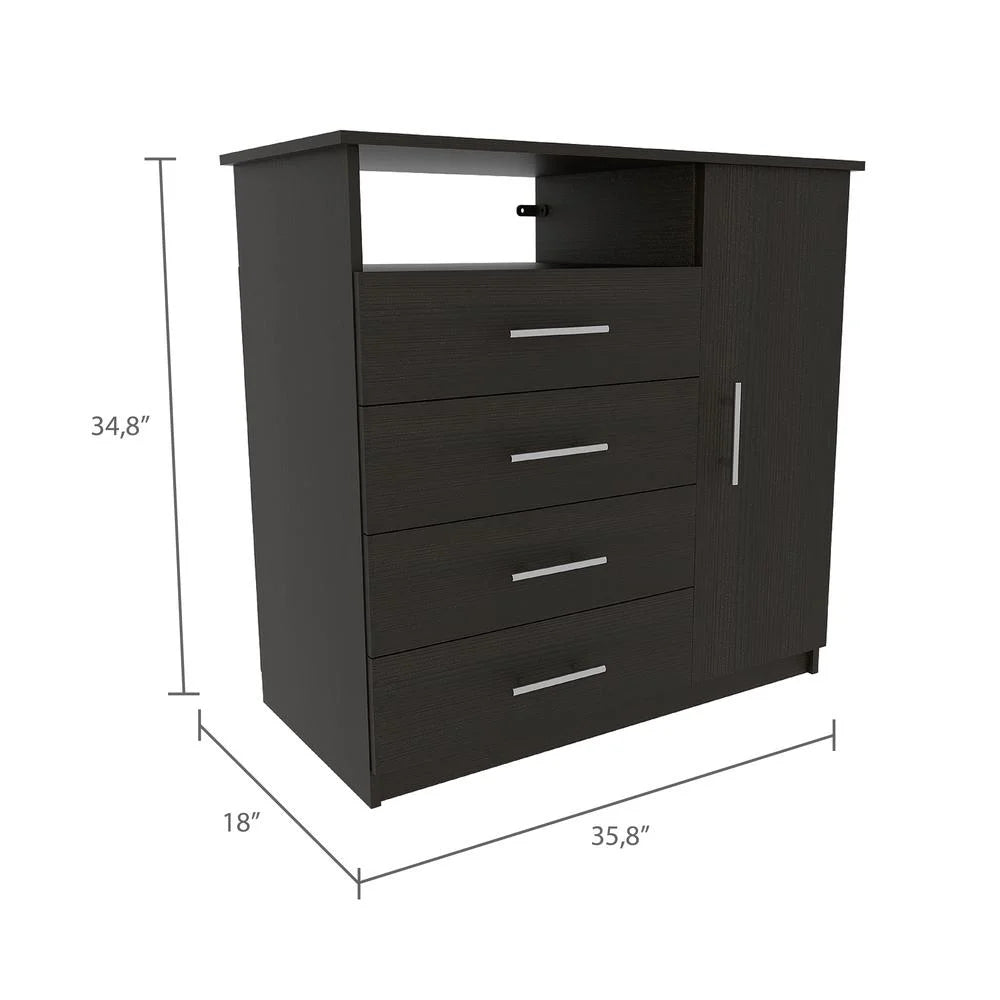 Black 4 Drawer Dresser D86707