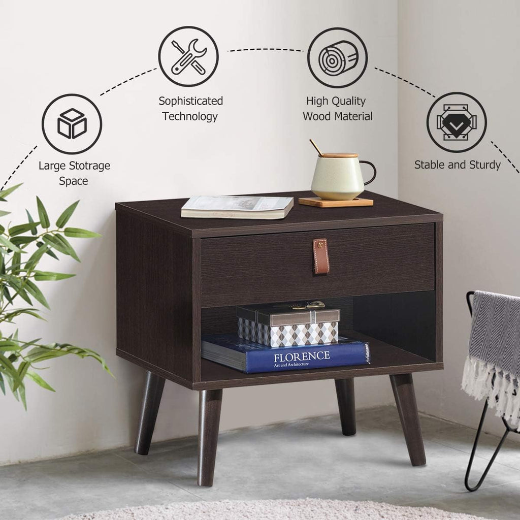 Drawer Storage Nightstand Bedside Cabinet X47103