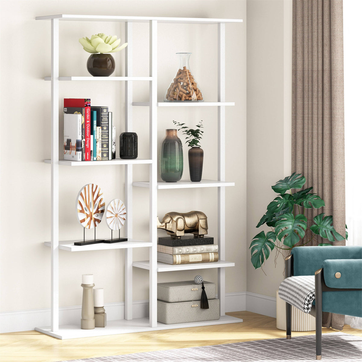 White 5-Tier Bookshelf G90092