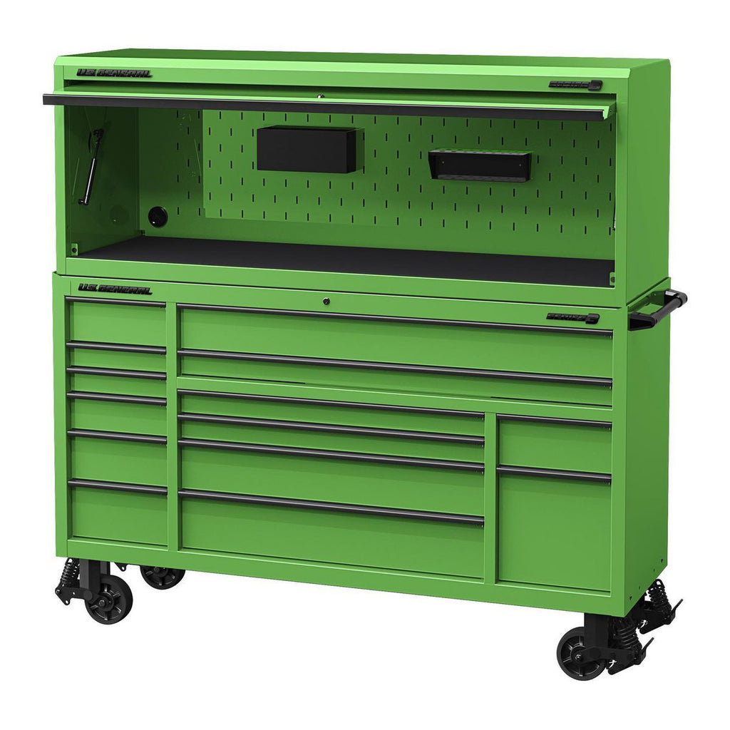 72 in. x 22 in. Green Work Center Hutch I138