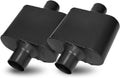 Pair of Single Chamber Performance Race Muffler 3" Center Universal Steel Muffler Pack of 2 B510039