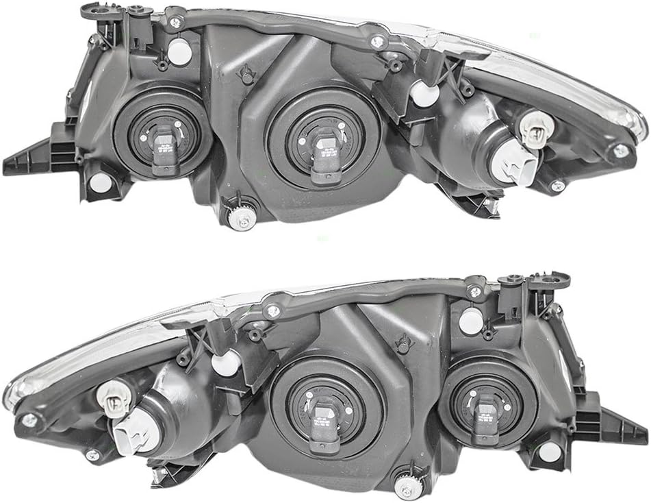 Halogen Combination Headlight Assembly Set for 2009-2010 Toyota Corolla Q7044
