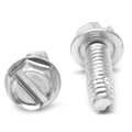 Coarse Thread Thread Cutting Screw Slotted Hex Washer Head Type F Low Carbon Steel Zinc Plated J619750