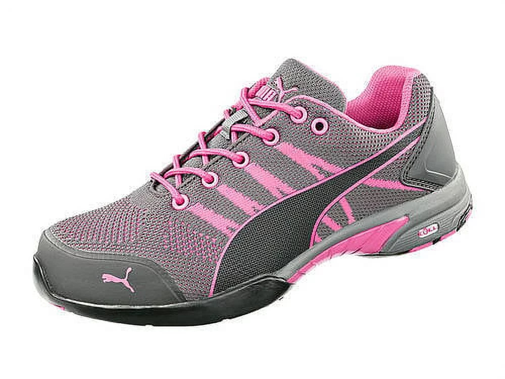 Pink Steel Toe Knit Safety Shoe T626