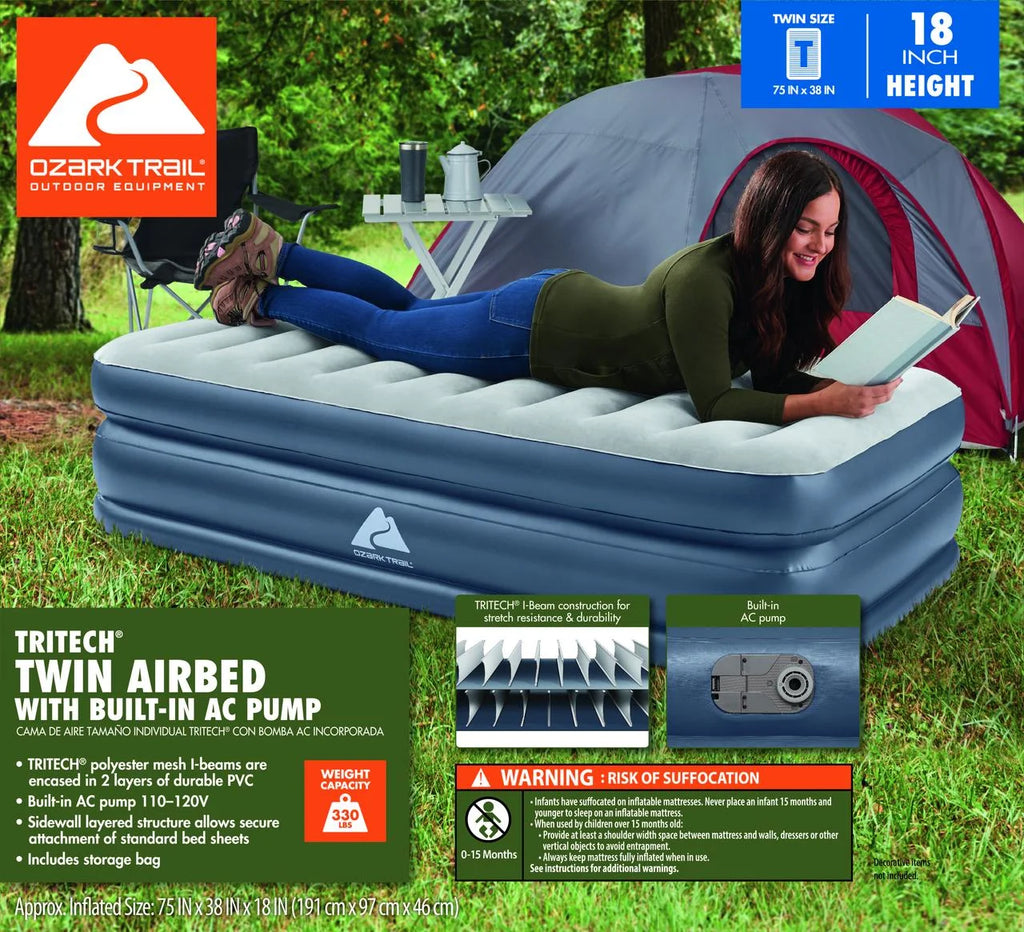 Queen Air Mattress with Built-in AC Pump U51168