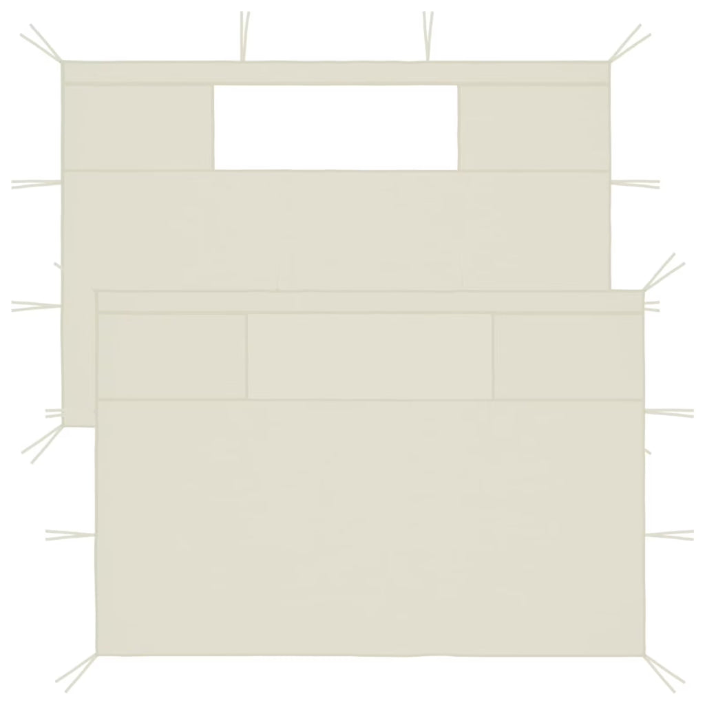 2 Piece Gazebo Sidewalls with Windows Canopy Wall P552