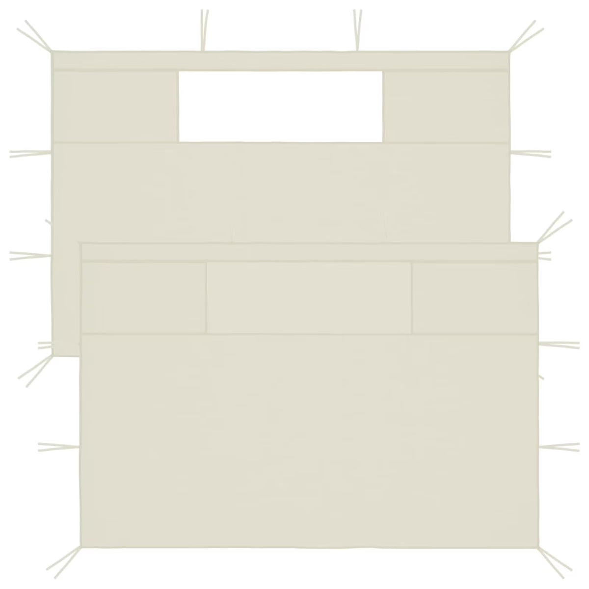 2 Piece Gazebo Sidewalls with Windows Canopy Wall P552
