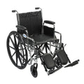 Chrome Sport Wheelchair with Detachable Desk Arms and Elevating Leg Rests F4716