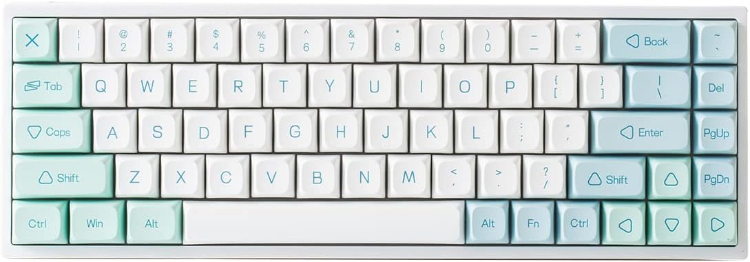 Translucent ABS Mechanical Keyboard 68-Key with Gateron Blue Switch G283546