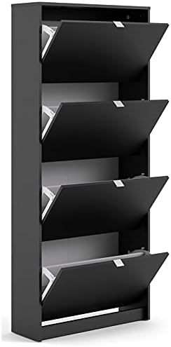 Black 4 Drawer Shoe Cabinet V609780