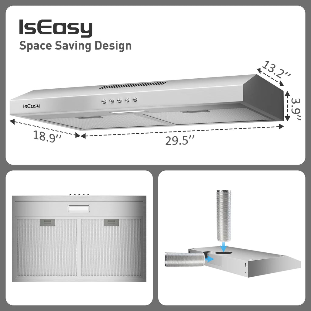 30 Inch 500 CFM Convertible Range Hood V594219