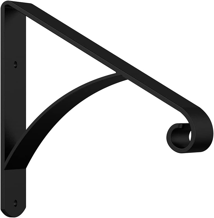 Black Metal Handrail for Outdoor Steps Stair Railing Kit L6760