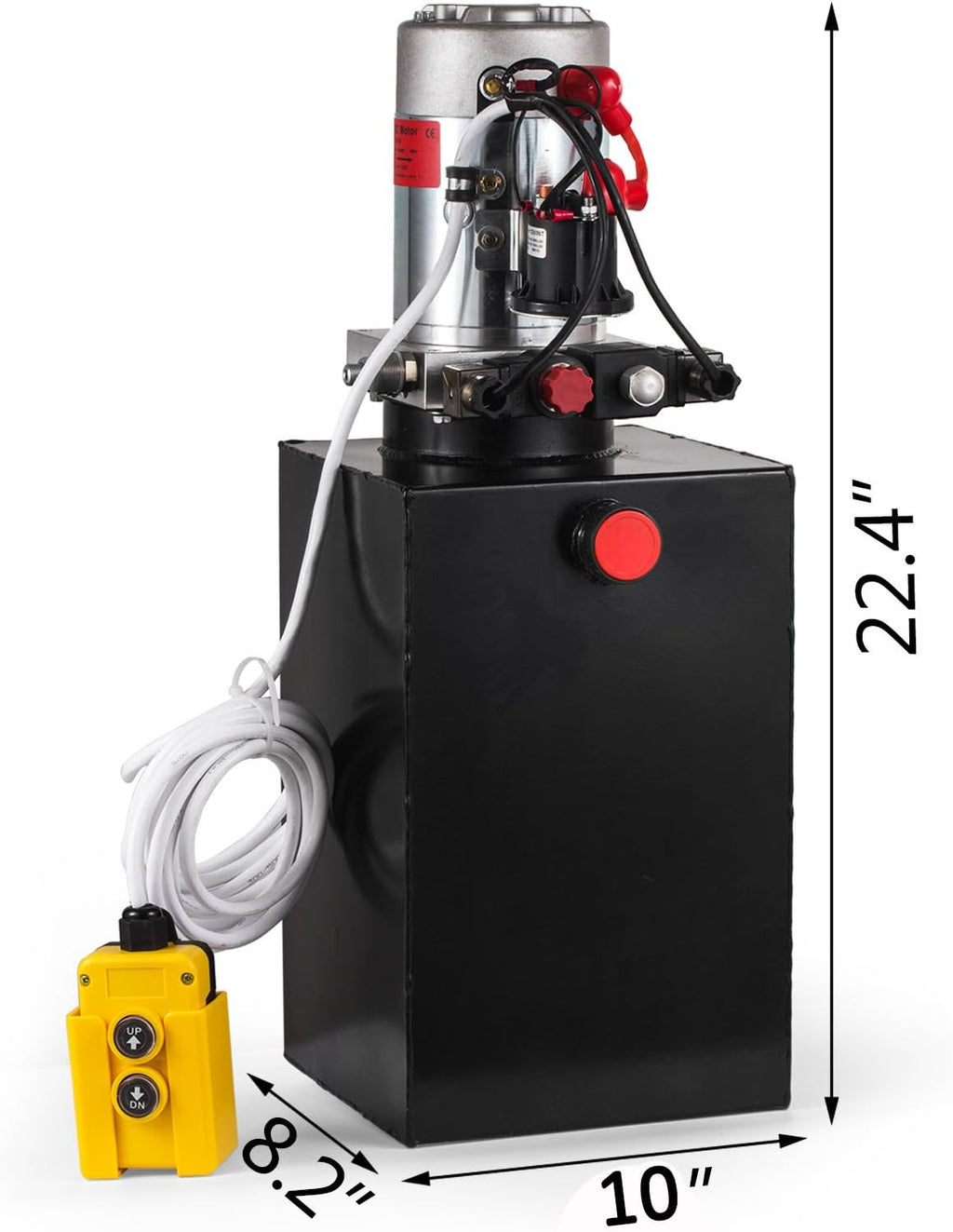 Hydraulic Pump 12V Double Acting Power Unit 15 Quart Metal Reservoir 3200 PSI R4702