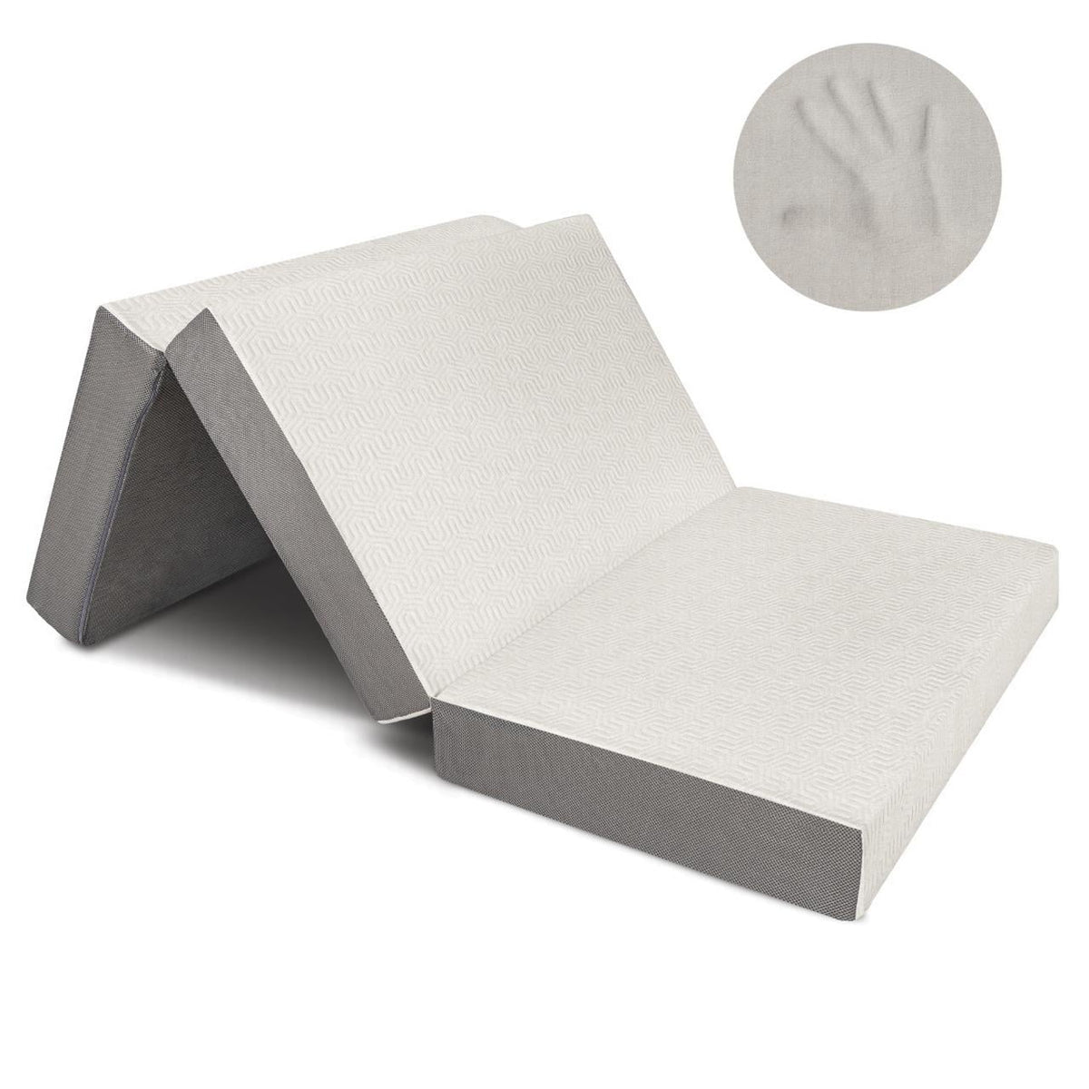 6-Inch Memory Foam Tri Folding Mattress Full Size H210