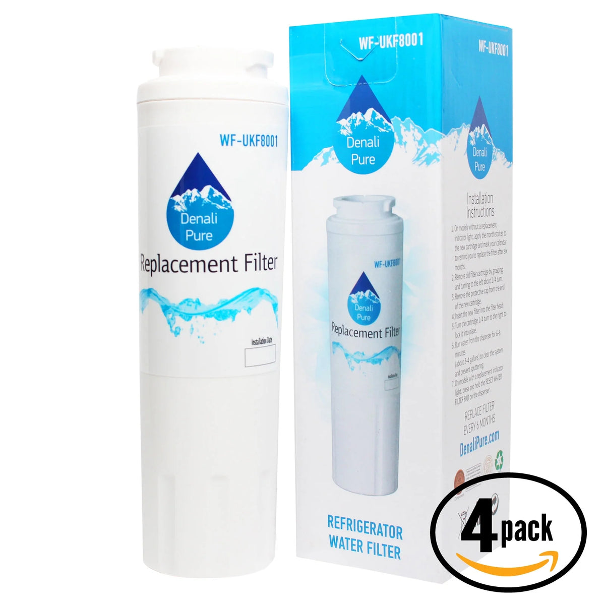 4-Pack Replacement Refrigerator Water Filter Cartridge O366772