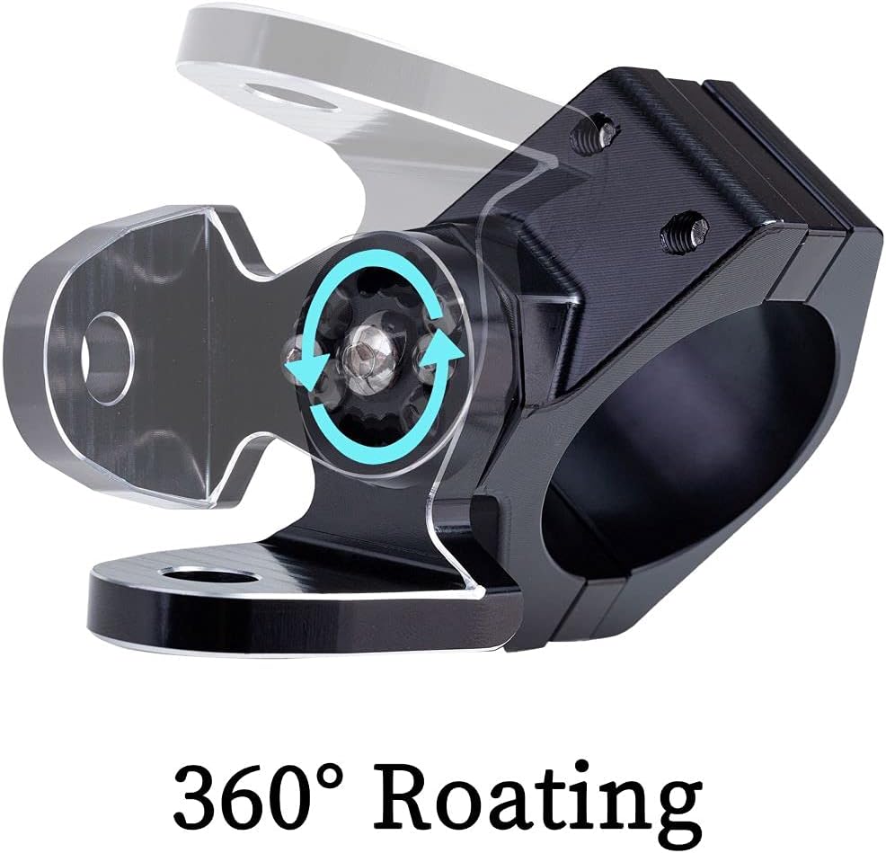360° Rotating UTV Mount Bracket for 1.75-2inch Roll Bar, Pack of 2 E866344