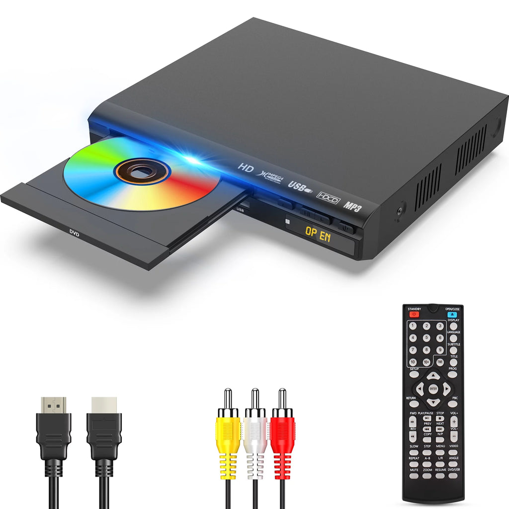 HD DVD Player for TV with USB Input and Remote Control W521