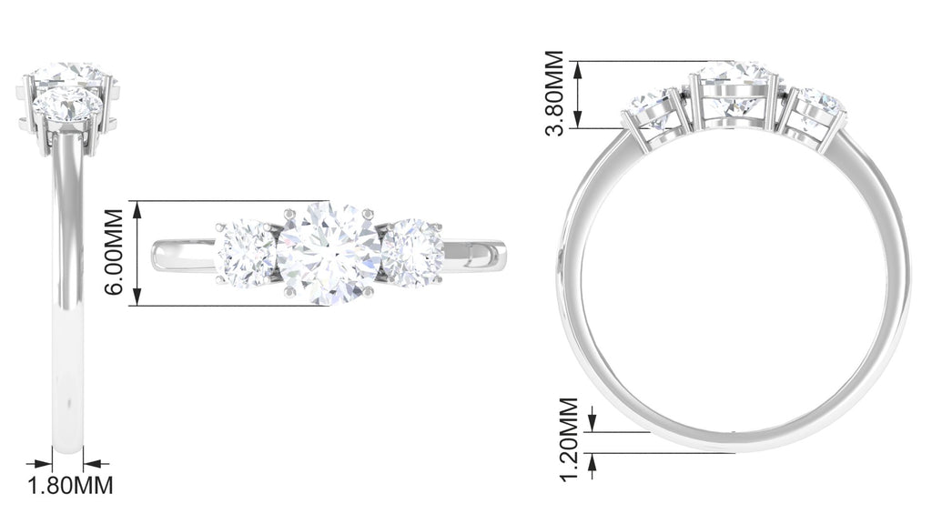 14K Yellow Gold Moissanite Engagement Ring C30959
