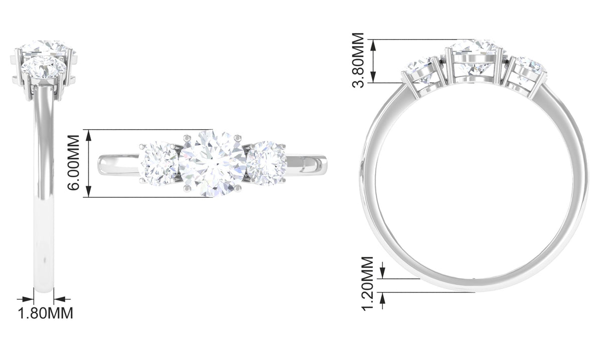 14K Yellow Gold Moissanite Engagement Ring C30959