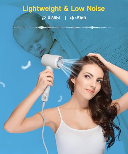 130000 RPM High Speed Brushless Motor Negative Ionic Hair Dryer with Magnetic Diffuser & Nozzle P581