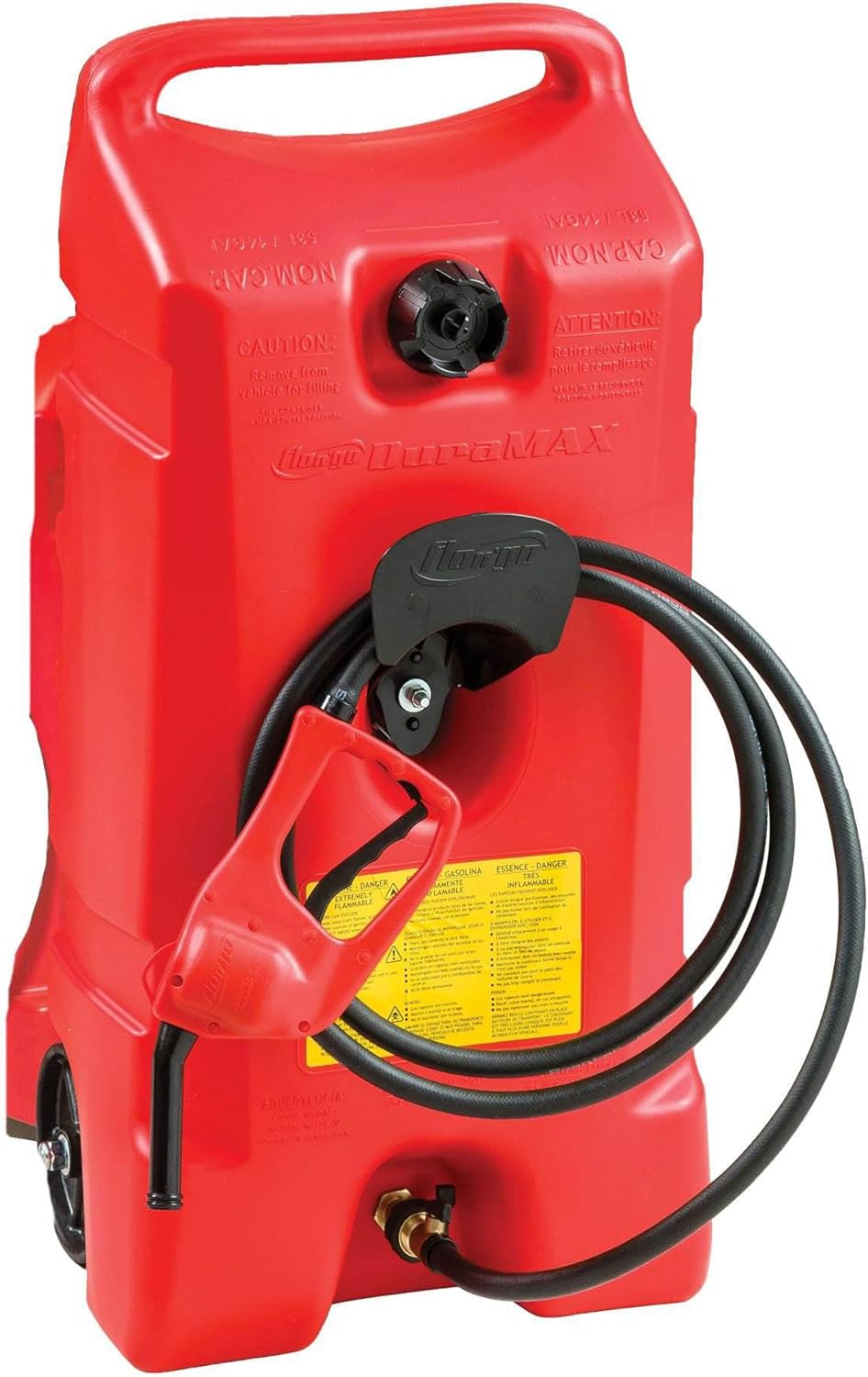 14 Gallon Portable Gas Fuel Tank Container with Siphon Pump and Hose, 2 Pack, Red H352208