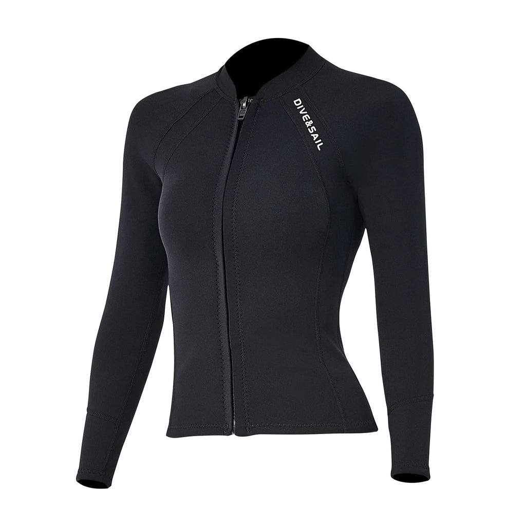 2mm Neoprene Front Zipper Wetsuits Jacket Long Sleeves Z50813