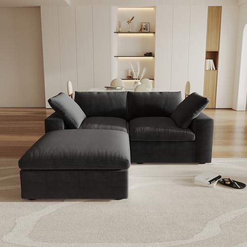 Khaki 6 Seater Oversized Modular Sectional Sofa with Storage Ottomans V978281