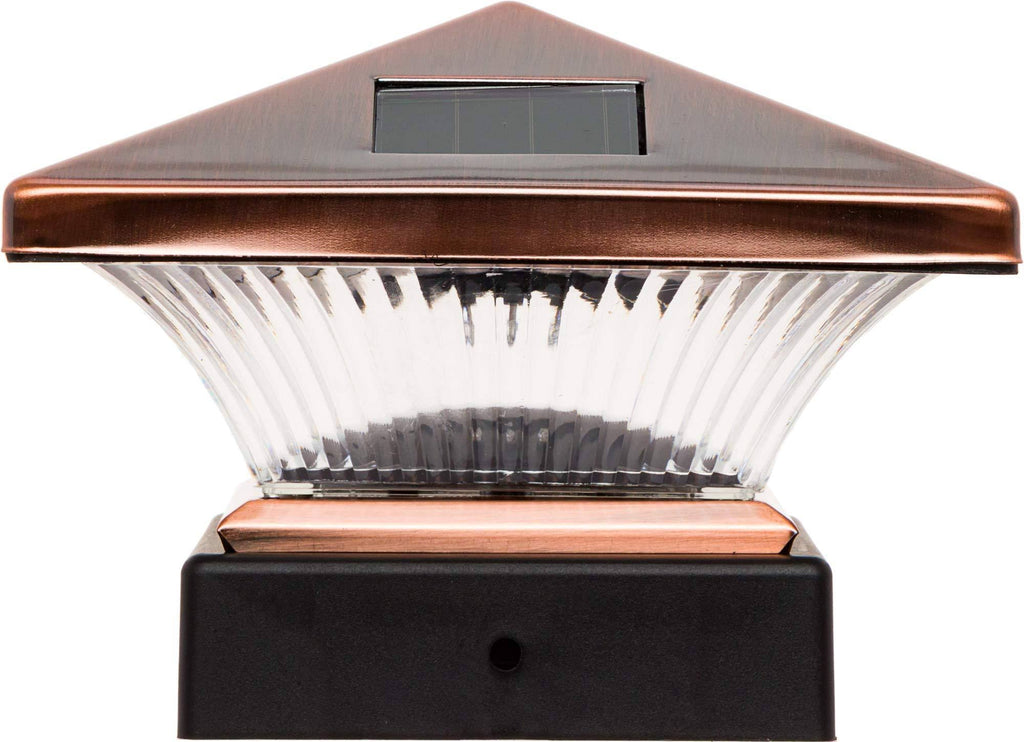 8 Pack Solar Post Cap Light for 4x4 Wood or PVC, Vinyl Posts (Bronze) N13342