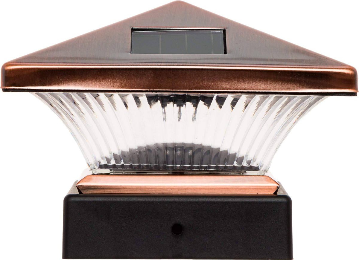 8 Pack Solar Post Cap Light for 4x4 Wood or PVC, Vinyl Posts (Bronze) N13342