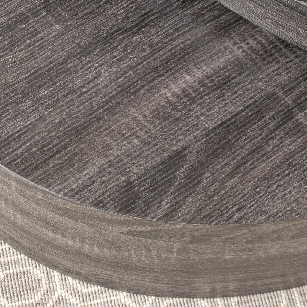 Oval Rotating Wood Coffee Table E534