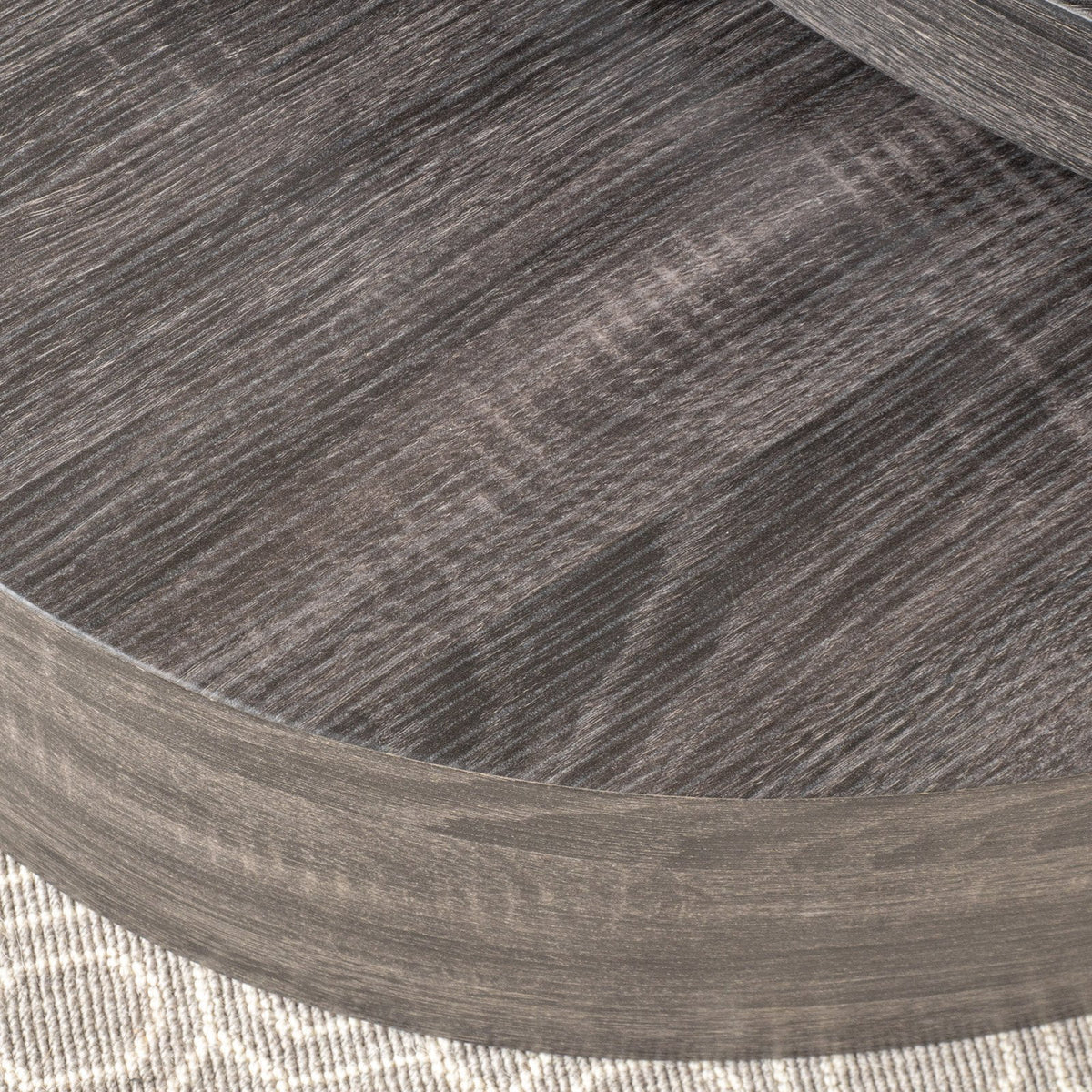 Oval Rotating Wood Coffee Table E534