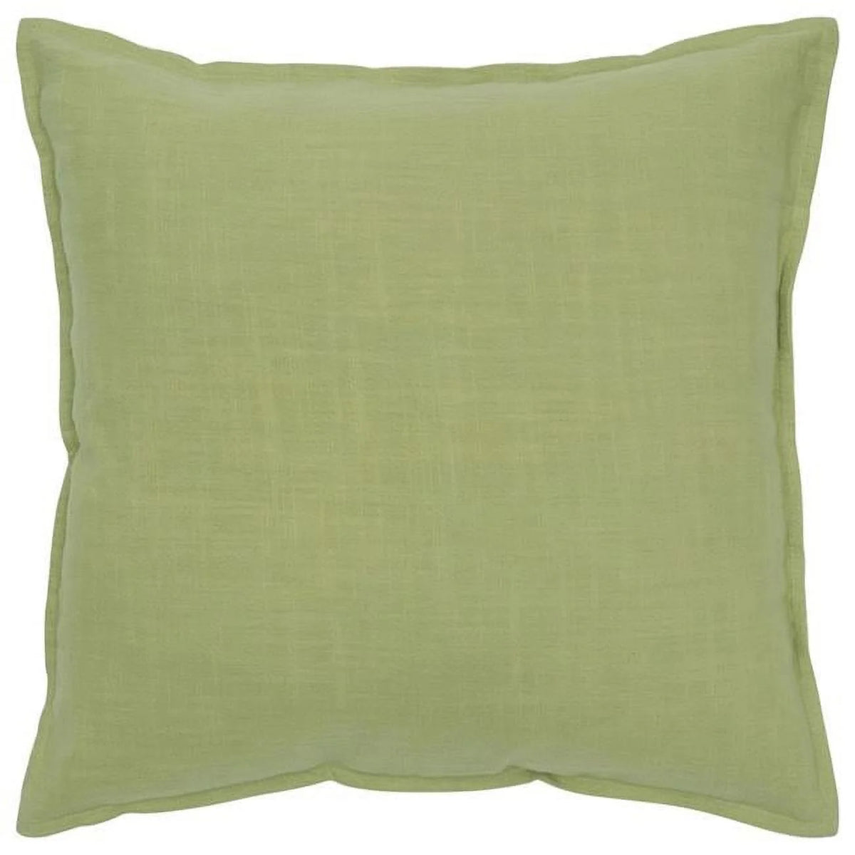 Lime Green Flange Edged Throw Pillow K525363