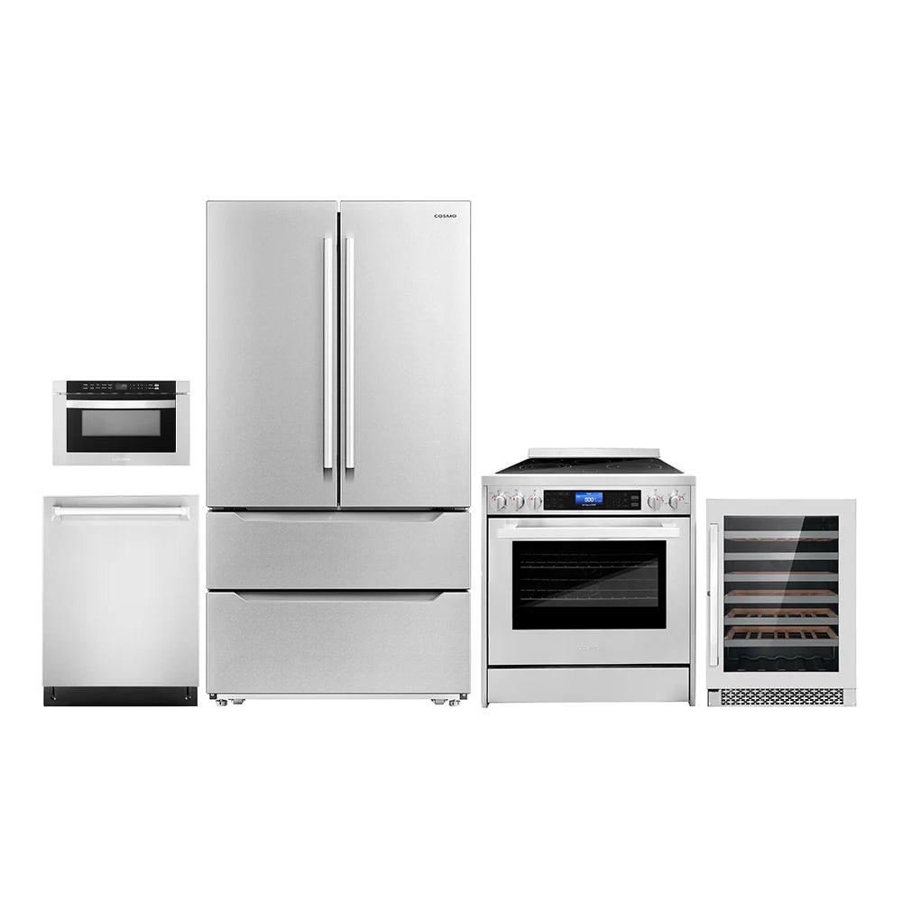 30 Electric Range, Dishwasher, Refrigerator with Ice Maker, Wine Cooler and Microwave H11682