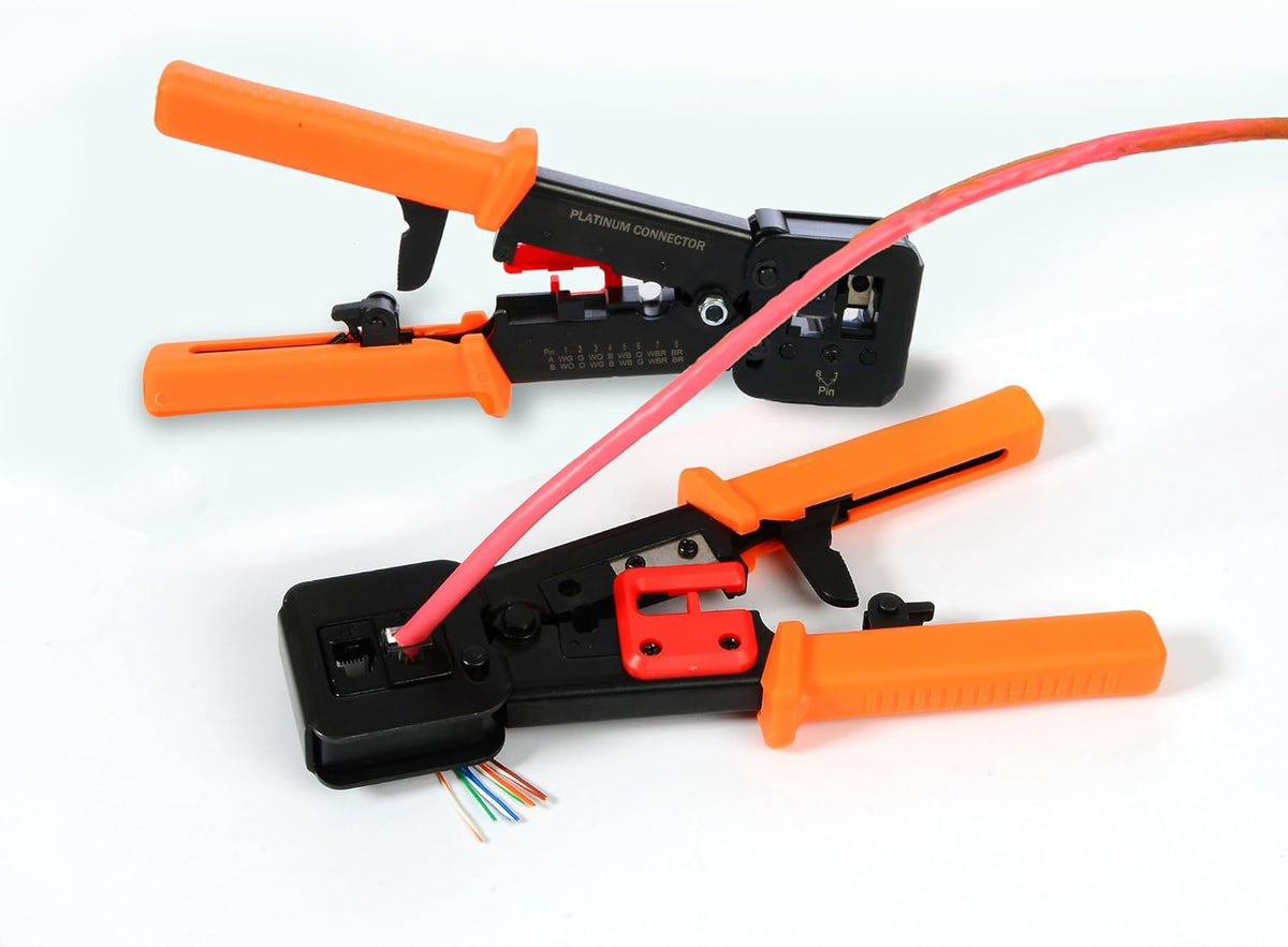 Pass-Through Crimper for UTP/FTP Cable Connector, Pack of 2 F805
