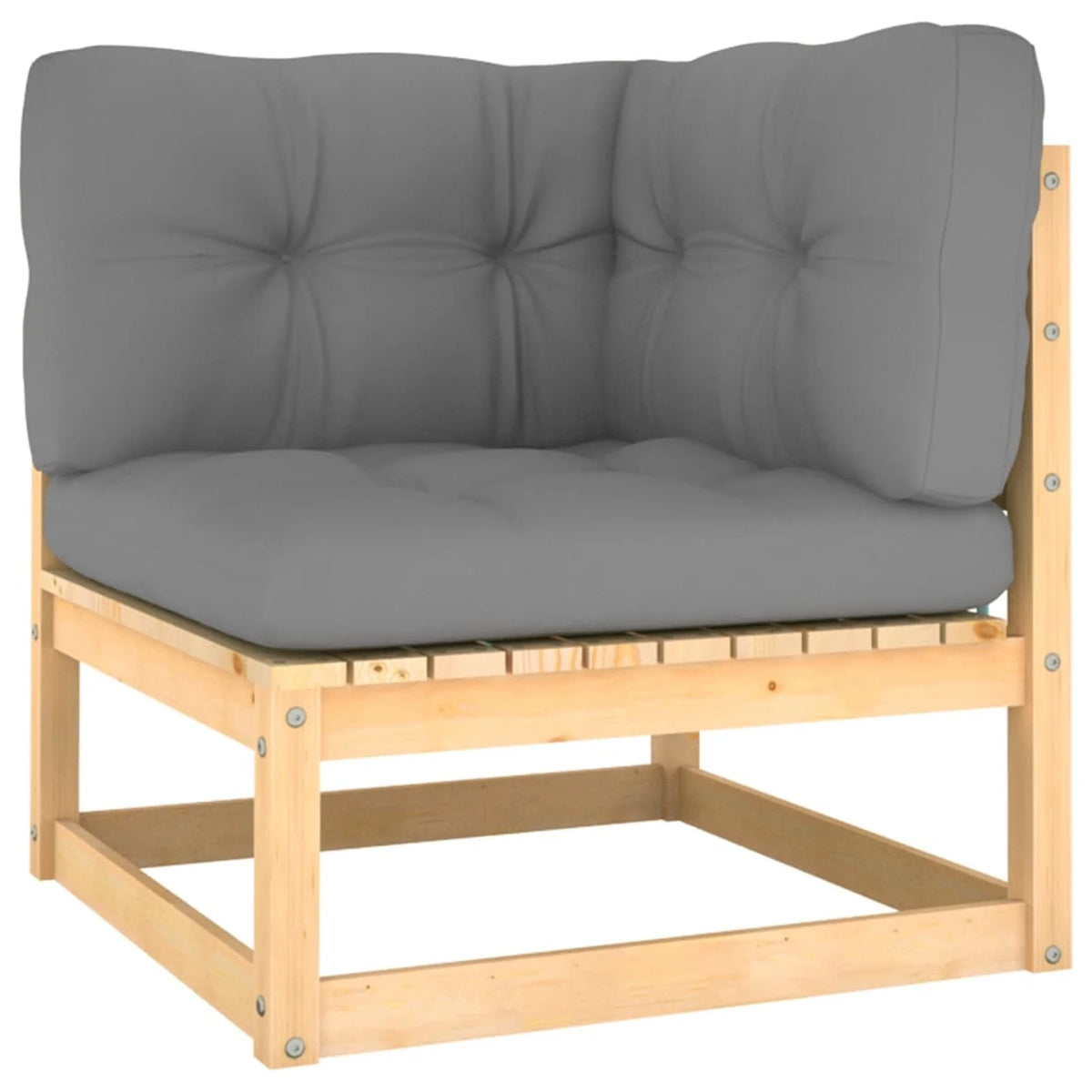6 Piece Gray Cushioned Pinewood Sectional Sofa Set Y32875