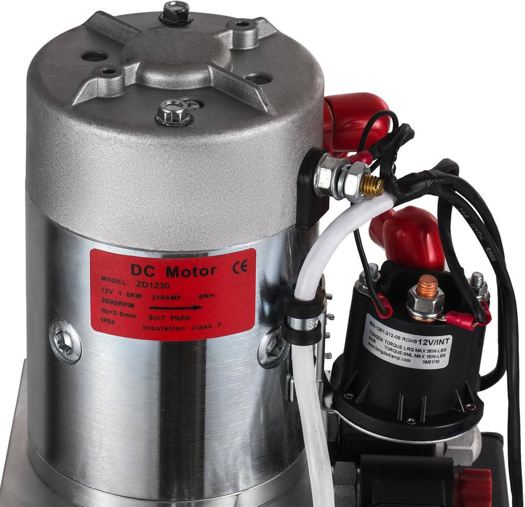 Hydraulic Pump 12V Double Acting Power Unit 15 Quart Metal Reservoir 3200 PSI R4702