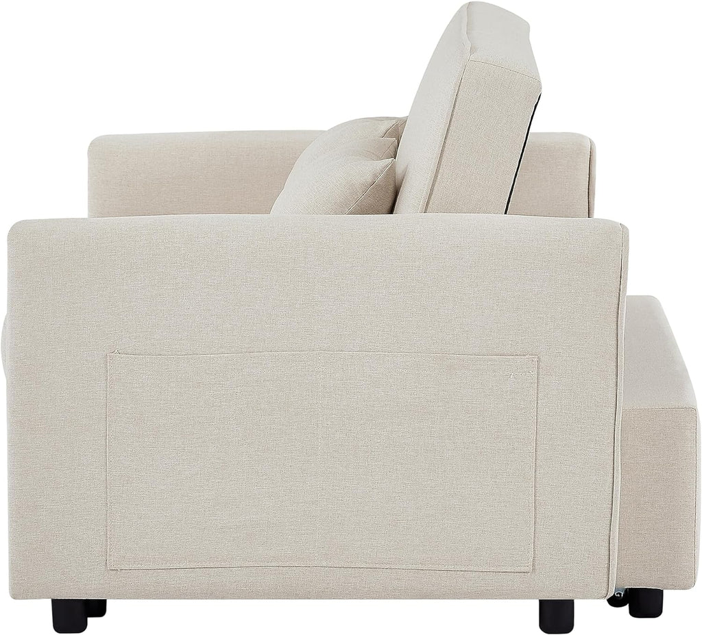 2 Seater Sleeper Sofa Bed with 2 Lumbar Pillows M81530