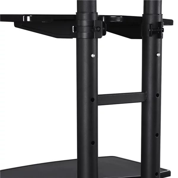 Adjustable 3 Tier Mobile TV Stand Cart Black W907