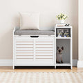 Litter Box Enclosure with Top Opening with Cushion Cat Litter Box Furniture R420