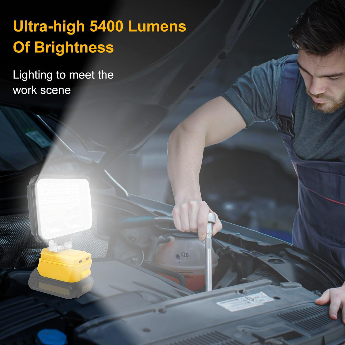 2 Pack Cordless 20V LED Work Light S698