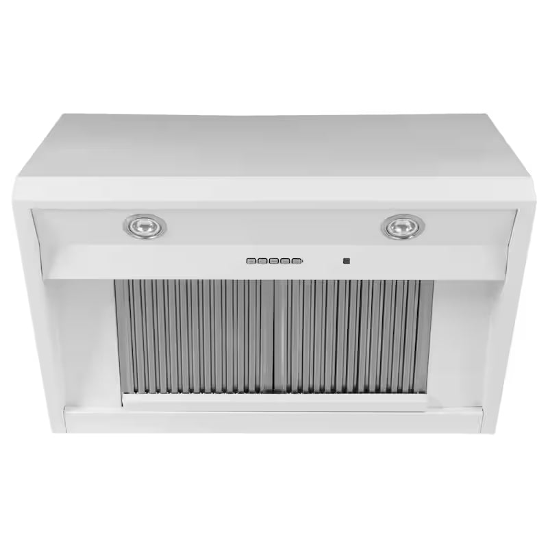 36 in. Smart Wall Mount Hood with Light in Matte White J24147