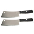 2x 6" Cleaver Knives Black Y731