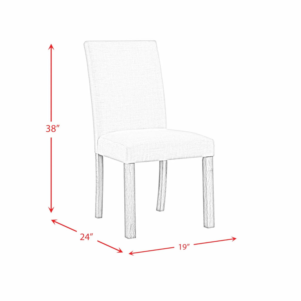 Beige Upholstered Side Chair Set G60977