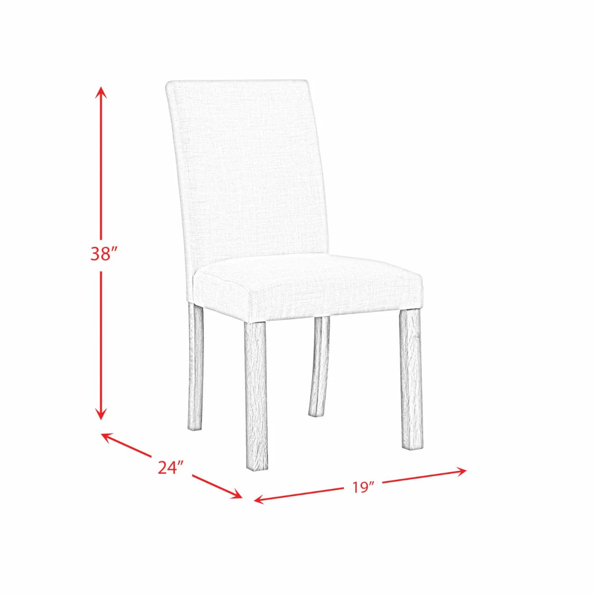 Beige Upholstered Side Chair Set G60977