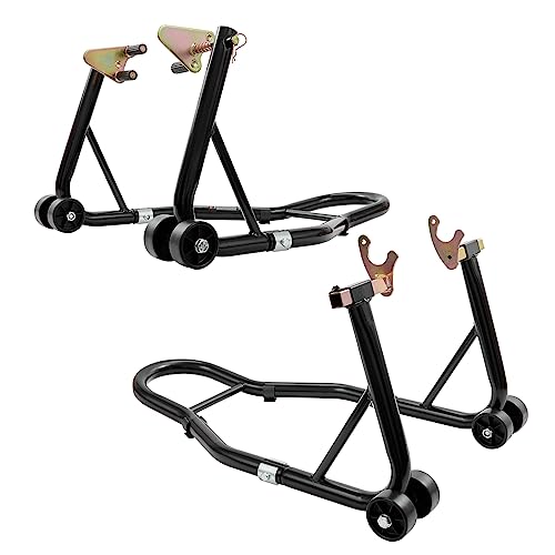 850lbs Motorcycle Stand Lift Front Rear Combo Black N189941