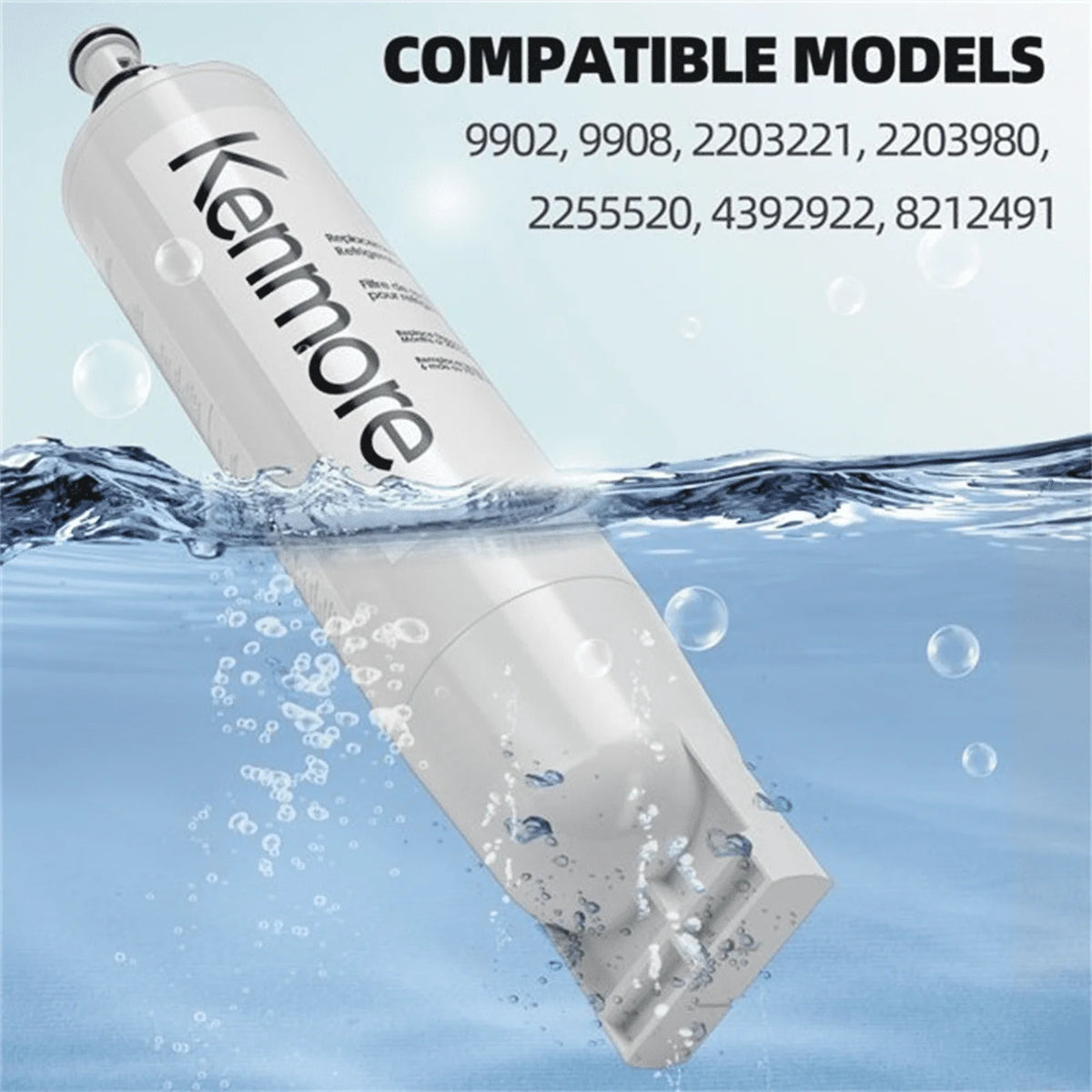 Refrigerator Water Filter Replacement Compatible with Kenmore 46-90410, 469010, 6-9085, 9085, AQUACREST AQF-4396508 K100058