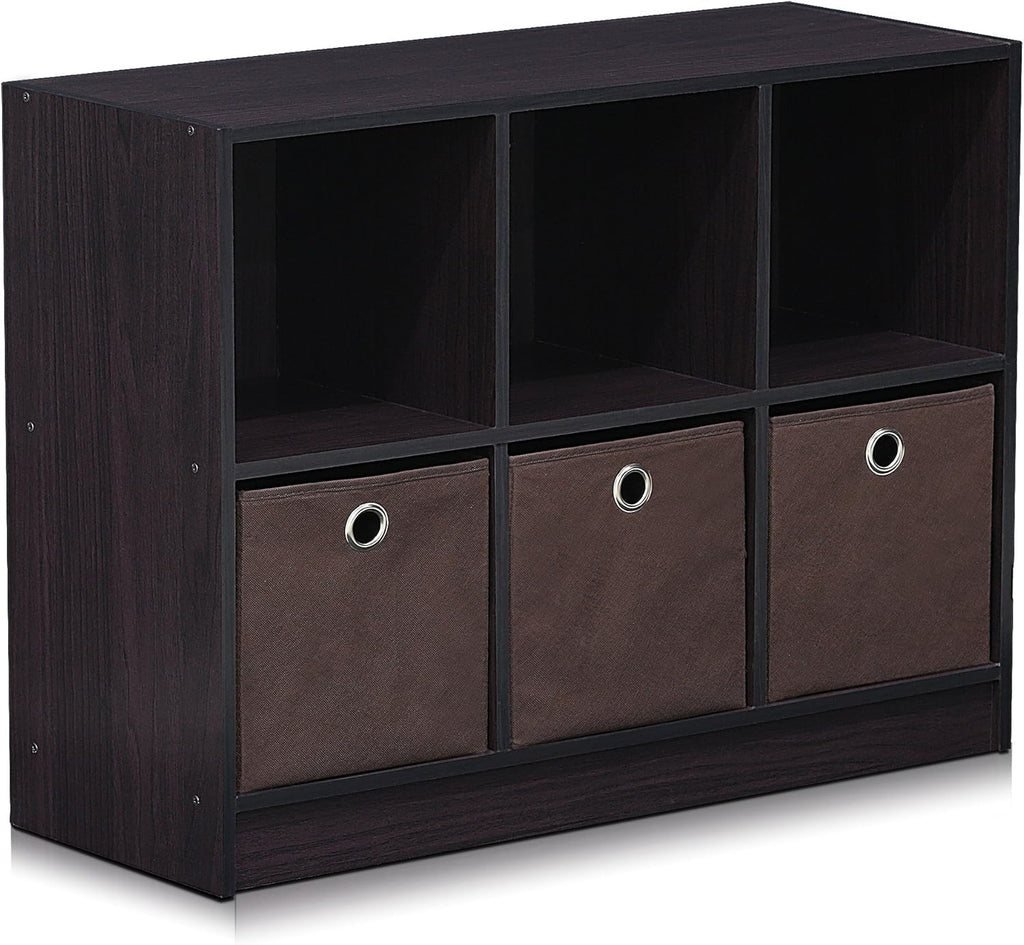 White/Black 3x2 Bookcase Storage X3437