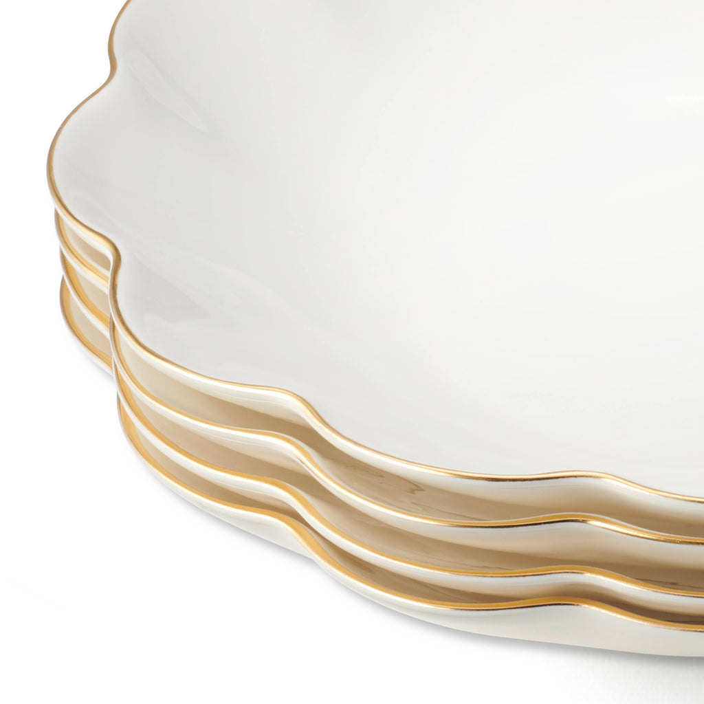 Scalloped Appetizer Plate Set of 4 K438