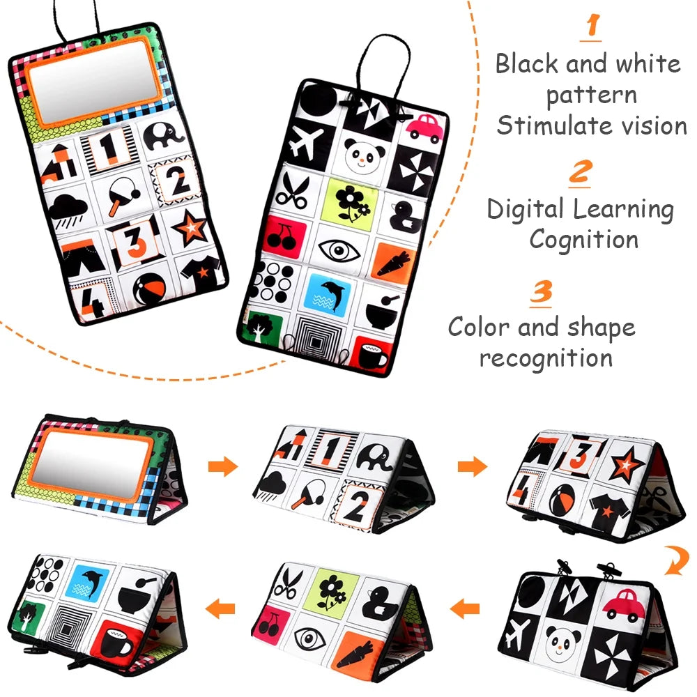 Black and White Tummy Time Floor Mirror P73099